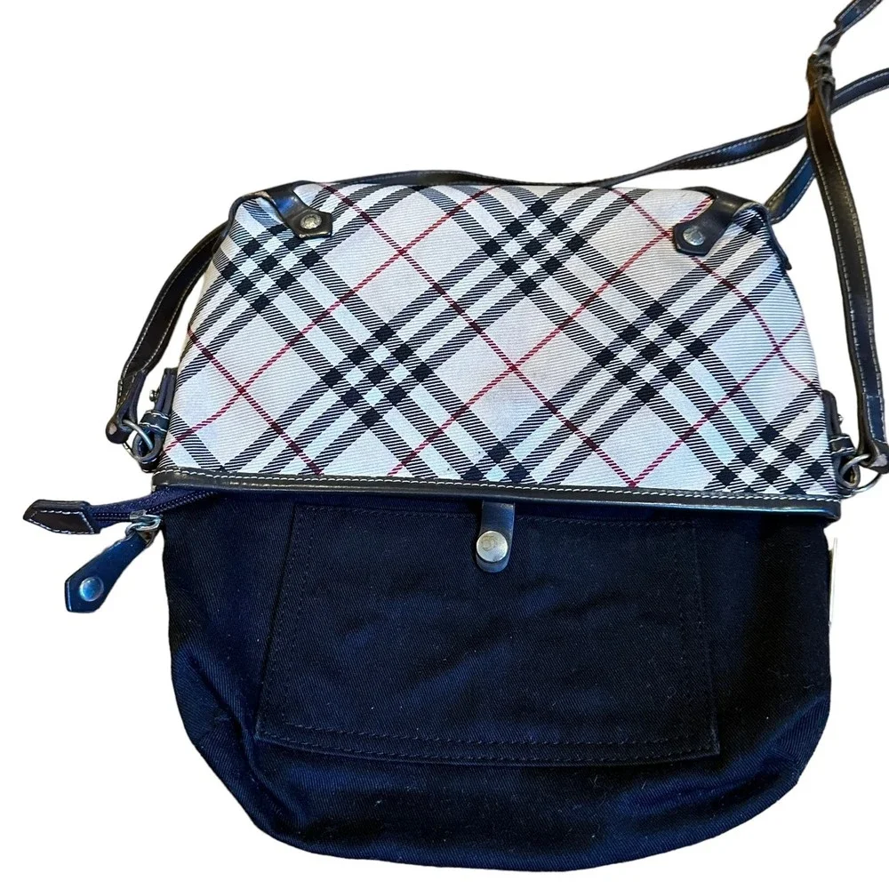 Burberry Vintage Blue Label Nova Check Adjustable Crossbody Purse Bag - Picture 11 of 14